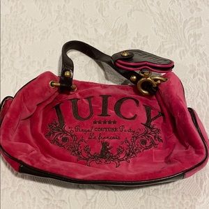 Juicy Couture hot pink velour purse